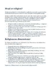 Hvad er religion | Noter til religion