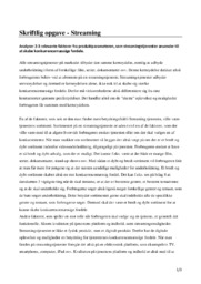 Skriftlig opgave | Streaming | Afsætning