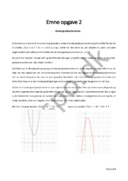 Andengradspolynomier | Emneopgave