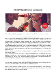 Reklameanalyse af Coca cola