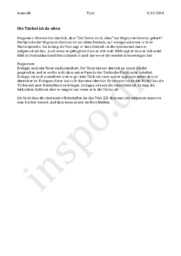 Die Türkei ist da oben | Tysk Opgave