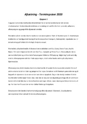 Terminsprøve 2020 | Chartermarkedet