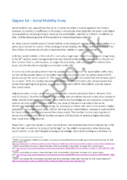 Social Mobility Essay