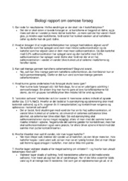 Biologi rapport om osmose forsøg | Noter