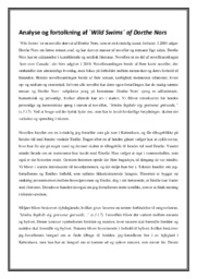 Analyse & fortolkning af Wild Swims af Dorthe Nors