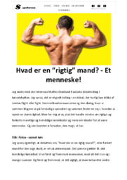Hvad er en rigtig mand | Et menneske!