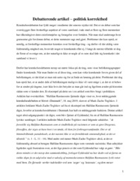 Debatterende artikel | Politisk korrekthed