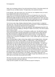 Ford assignment | Speech