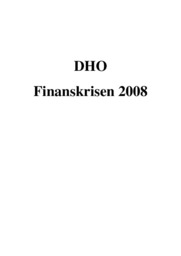 Finanskrisen 2008 | DHO