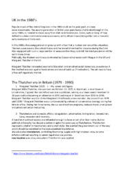 UK in the 1980’s | Engelsk opgave