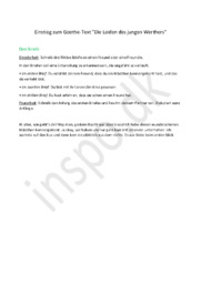 Einstieg zum Goethe-Text ”Die Leiden des jungen Werthers“ | Ultra kort opgave