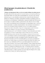 Den globale økonomi | Frihandel eller protektionisme