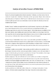Analyse af novellen | Helle Helle