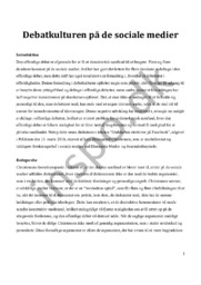 Debatkulturen på de sociale medier | Kronik