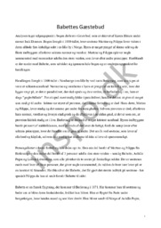 Babettes Gæstebud | Dansk