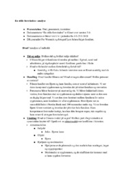 En Stille Forsvinden | Analyse | Noter