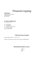Finansiel regning | Matematiknoter