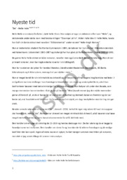 Nyeste tid | Analyse | Helle Helle