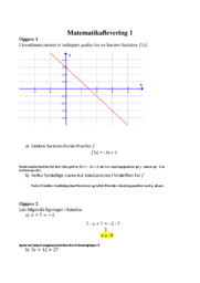I koordinatsystemet er indtegnet grafen.. Mat opgave