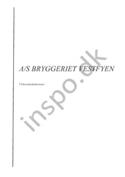 A/S bryggeriet vestfyen | Virksomhedsøkonomi