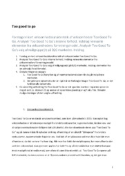 Virksomhedskarakteristik af  Too Good To Go | Afsætning