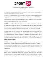 Virksomhedskarakteristik af Sport 24 | Afsætning