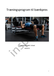 Træningsprogram til bænkpres | Træningsprojekt i idræt