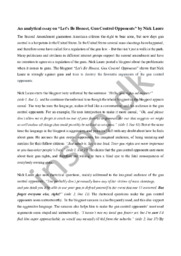 Analytical essay on “Let’s Be Honest, Gun Control Opponents”