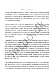 A history of violence | Analytical essay