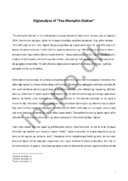 Digtanalyse af “Paa Memphis Station”