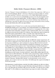 Helle Helle Fasaner | Analyse