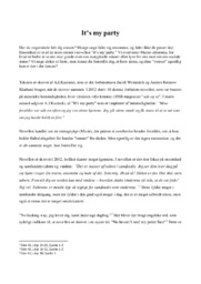 It’s my party | Analyse