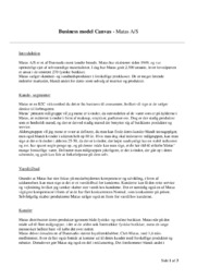 Business model Canvas | Matas AS