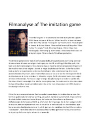 The imitation game | Filmanalyse | Morten Tyldom