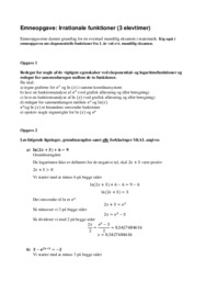 Emneopgave | Irrationale funktioner
