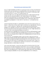 Statsministerens Nytårstale 2019