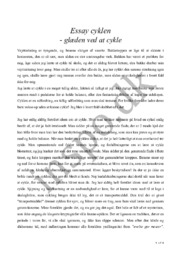 Essay cyklen | Glæden ved at cykle