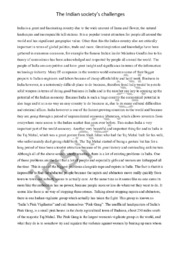 The Indian society’s challenges | Argumenative essay