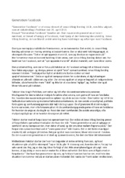 Generation Facebook | Analyse | Jonas Vibsig Berding