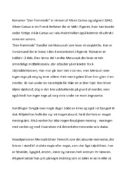 Den fremmede | Analyse | Albert Camus