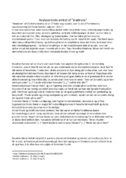 Brødrene | Analyserende Artikel | Charlotte Weitze