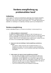 Verdens energiforbrug og problematikker | Naturgeografi