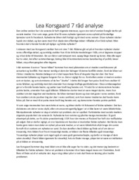 7 råd | Analyse | Lea Korsgaard