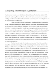 Agerhønen | Analyse | Martin A. Hansen