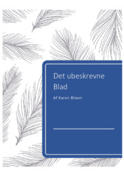 Det Ubeskrevne Blad | Analyse | Karen Blixen