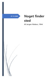 Noget finder sted | Analyse | Jørgen Nielsen
