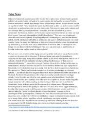 Fake News | Dansk Opgave