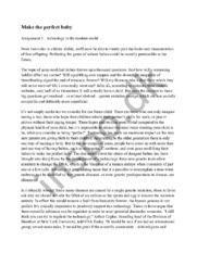 Make the perfect baby | Engelsk