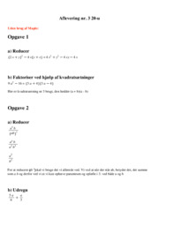 Funktioner | Matematikaflevering