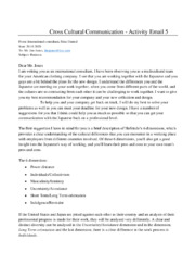 Cross Cultural Communication